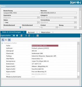 Omnitec Screenshot: Pulverbedarfe mit ERP-System für Pulverbeschichtung präzise kalkulieren